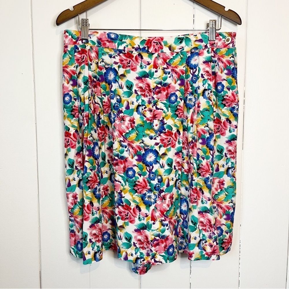 Vintage Principles Pleated Floral Skort. Size 16.